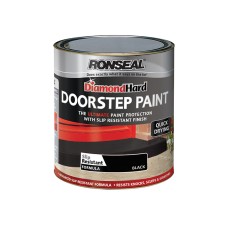 Ronseal Diamond Hard Doorstep Paint Black 750ml RSLDHDSPB750