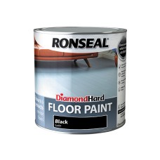 Ronseal Diamond Hard Floor Paint Satin Black 2.5 litre RSLDHFPBL25L