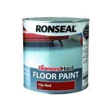 Ronseal Diamond Hard Floor Paint Satin Tile Red 2.5 litre RSLDHFPTR25L