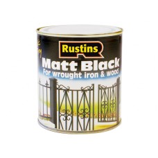 Rustins Matt Black Paint Quick Drying 1 Litre RUSBM1L