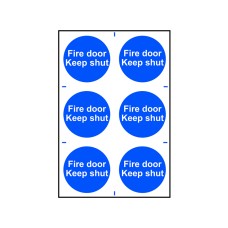 Scan Fire Door Keep Shut - 6 PVC Signs 100 x 100mm SCA0151