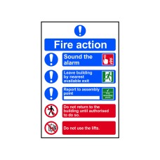 Scan Fire Action Procedure, Style 2 - PVC Sign 200 x 300mm SCA0178