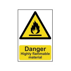 Scan Danger Highly Flammable Material - PVC Sign 200 x 300mm SCA0901