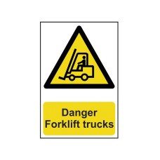 Scan Danger Forklift Trucks - PVC Sign 200 x 300mm SCA0954