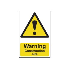 Scan Warning Construction Site - PVC Sign 200 x 300mm SCA0958