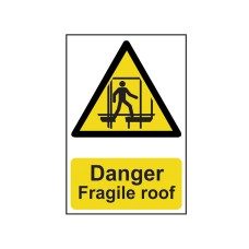 Scan Danger Fragile Roof - PVC Sign 200 x 300mm SCA1104