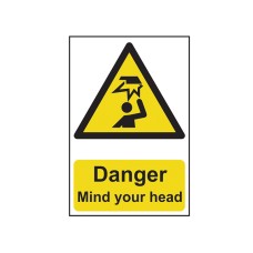 Scan Danger Mind Your Head - PVC Sign 200 x 300mm SCA1150