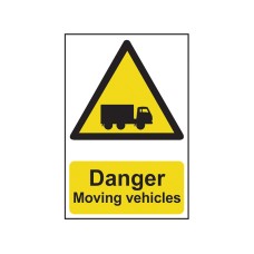 Scan Danger Moving Vehicles - PVC Sign 400 x 600mm SCA4100