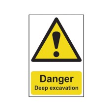 Scan Danger Deep Excavation - PVC Sign 400 x 600mm SCA4103