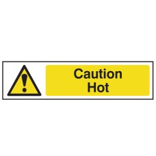 Scan Caution Hot - PVC Sign 200 x 50mm SCA5115