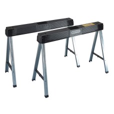 STANLEYÂ® Folding Metal Leg Sawhorses (Twin Pack) STA197475