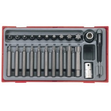 Teng TTTX23 TX Bit Socket Set, 23 Piece - 1/2in Drive TENTTTX23