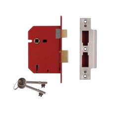 UNION 2201 5 Lever Mortice Sashlock Brass Finish 65mm 2.5in Box UNNJ2201PL25