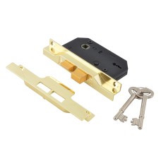 UNION 2242 2 Lever Mortice Rebated Sashlock Electro Brass 65.5mm 2.5in Visi UNNY2242EB25