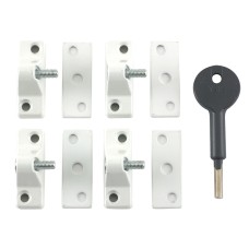 Yale Locks 8K118 Economy Window Lock White Finish Pack of 4 Visi YALV8K1184WE